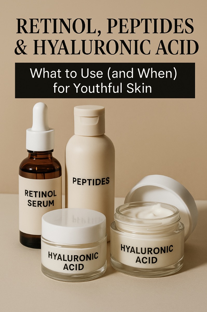Retinol, Peptides & Hyaluronic Acid: What to Use (and When) for Youthful Skin