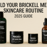 Brickell men’s skincare routine products – anti-aging cleanser, moisturizer, serum, and eye cream (2025)